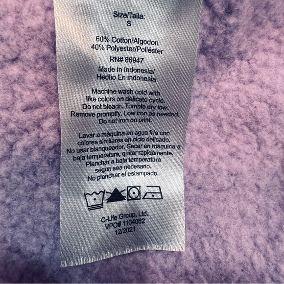 Kellogg’s Froot Loops Toucan Sam Pullover Hoodie Lt. Purple Fleece Inside Unisex - Picture 4 of 7